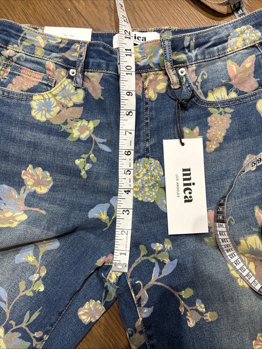 Mica Floral Print Wide-Leg Jeans — Blue - Picture 7 of 9